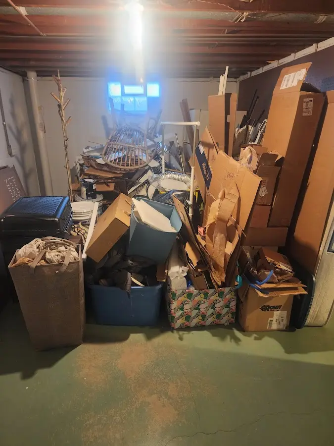 Roll-off dumpster container at job site for 15 Yard Dumpster Rental in DeSoto